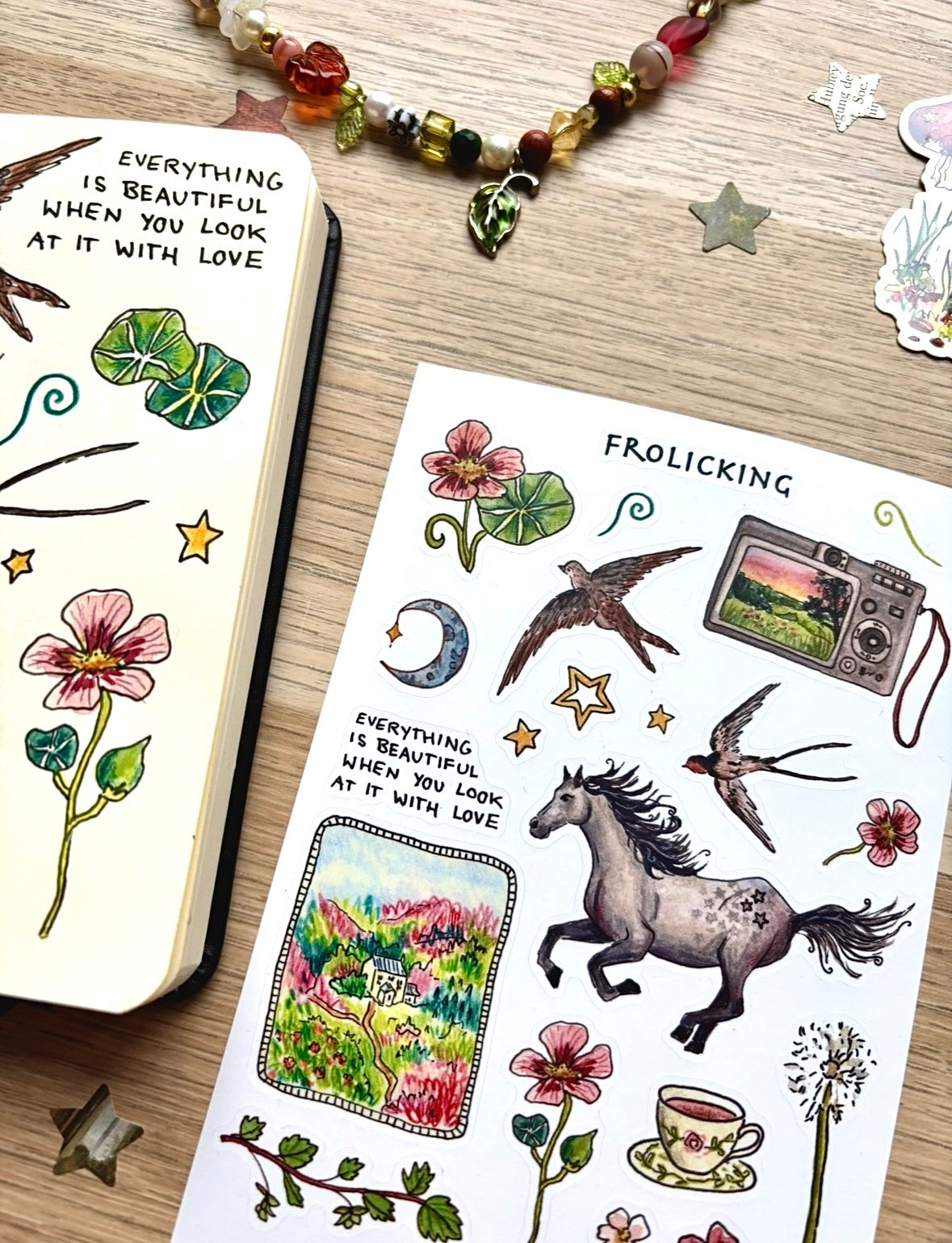 "Frolicking" Sticker sheet