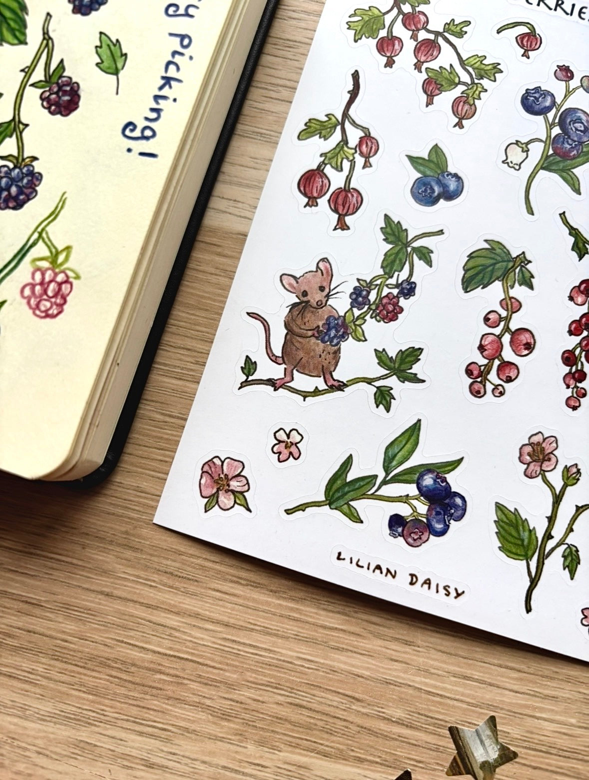 "Berries" Sticker sheet