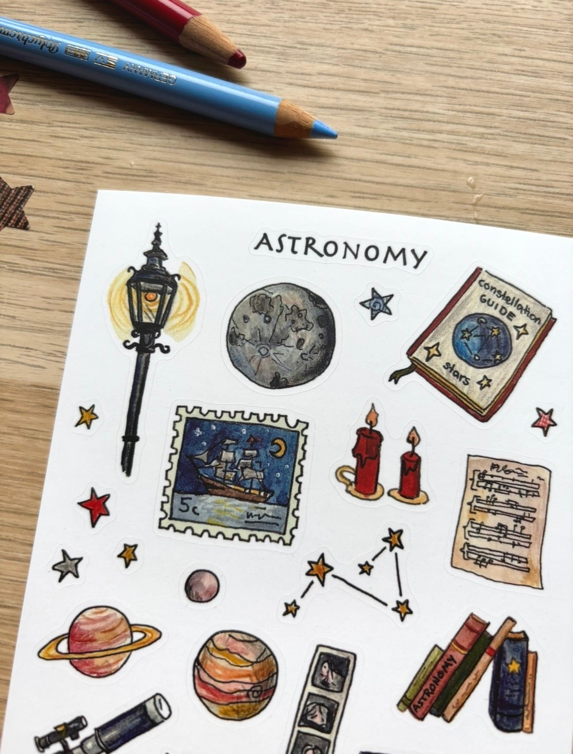 "Astronomy" Sticker sheet