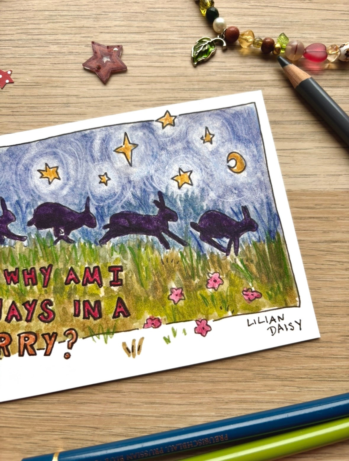 "In a hurry" A6 Postcard Print