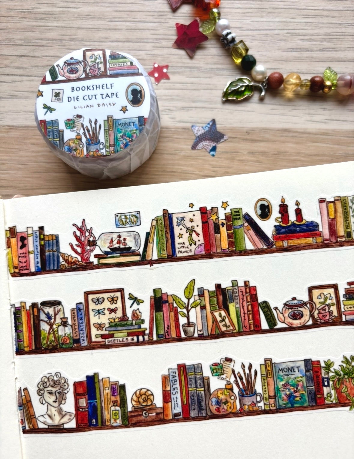 "Bookshelf" Die Cut Washi Tape