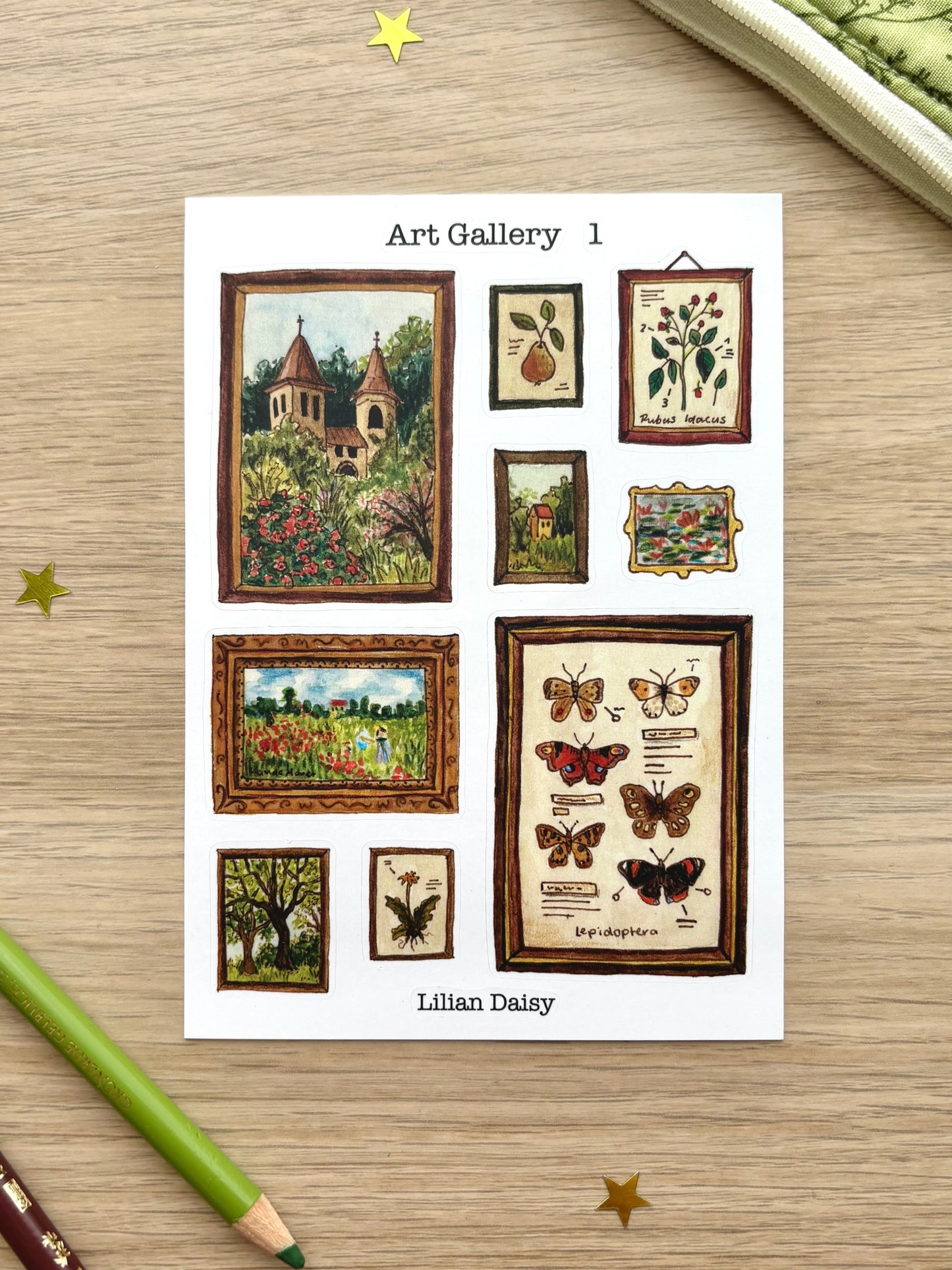 "Art Gallery 1" Sticker Sheet