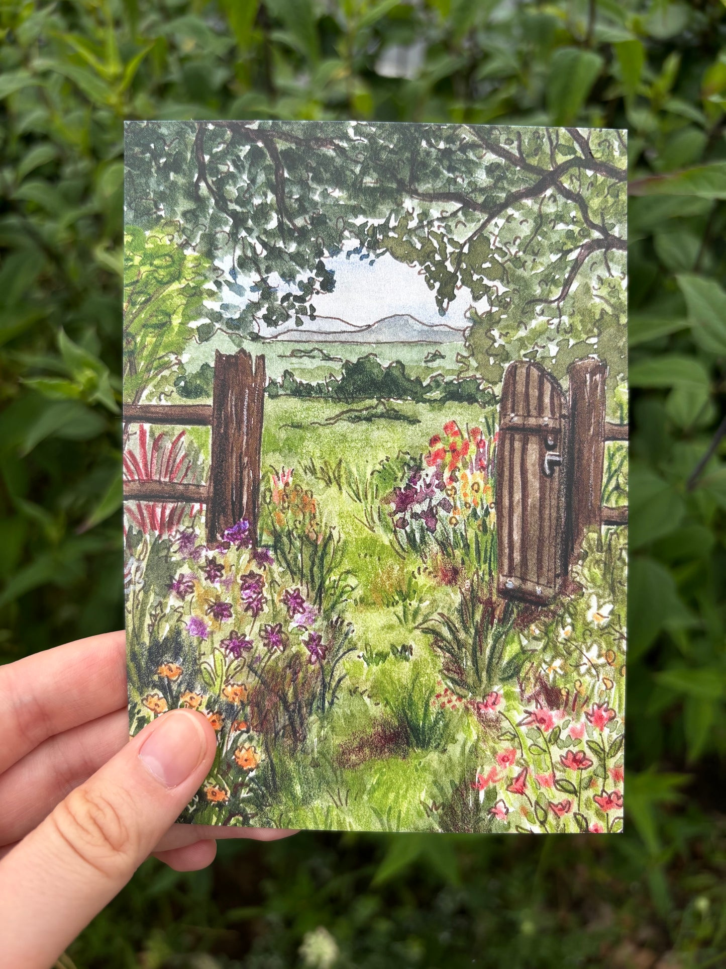 "The Garden Gate" A6 Postcard Print