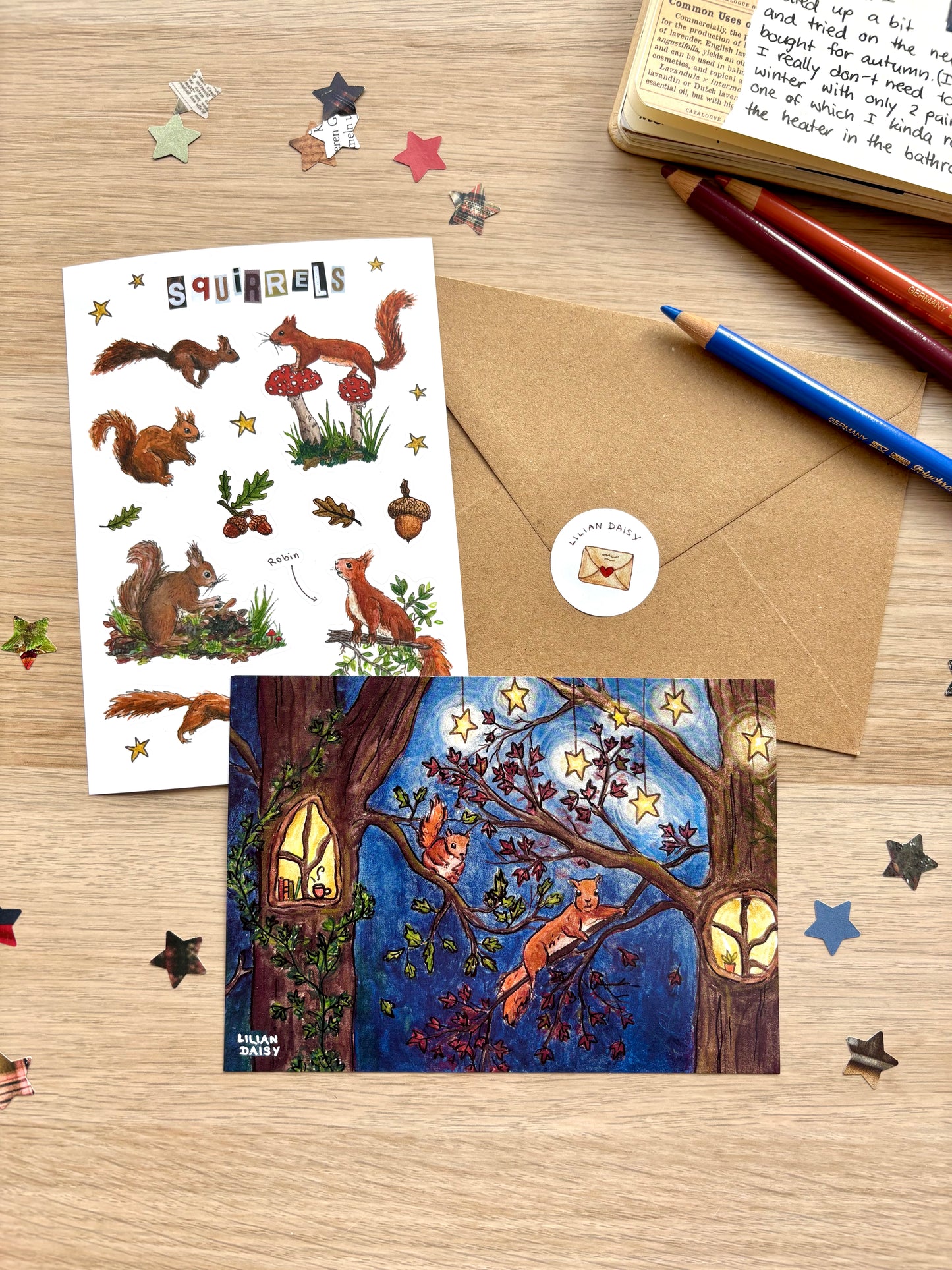 Daisy Mail (Postcard and Stickers)