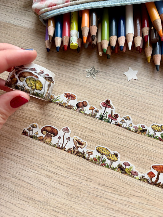 "Mushrooms" Die Cut Washi Tape