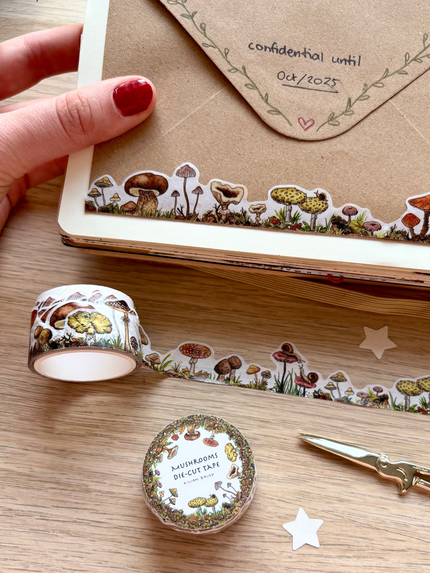 "Mushrooms" Die Cut Washi Tape