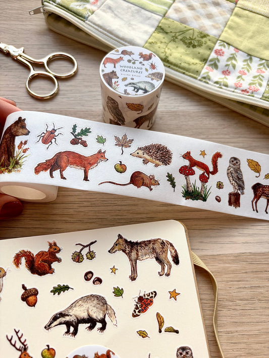 "Woodland creatures" Washi Stickers