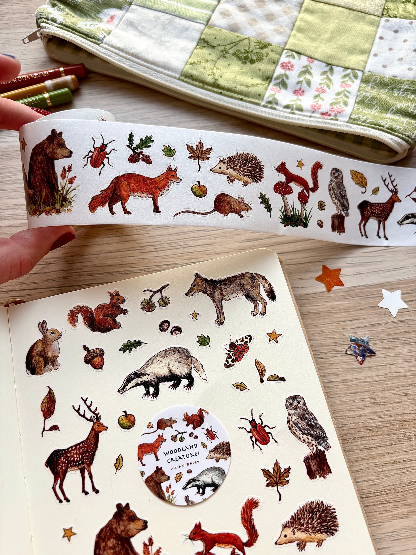 "Woodland creatures" Washi Stickers