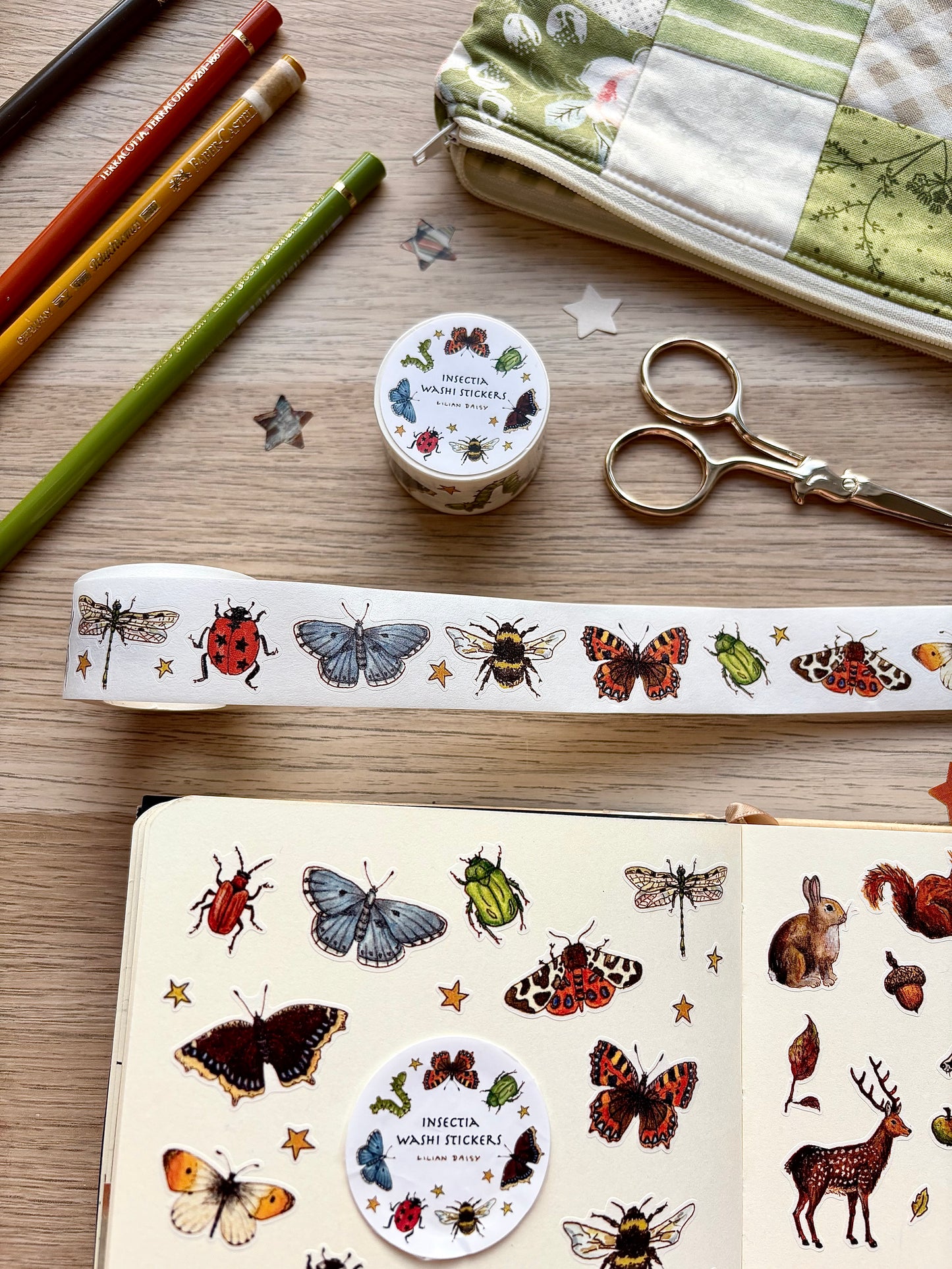"Insectia" Washi Stickers