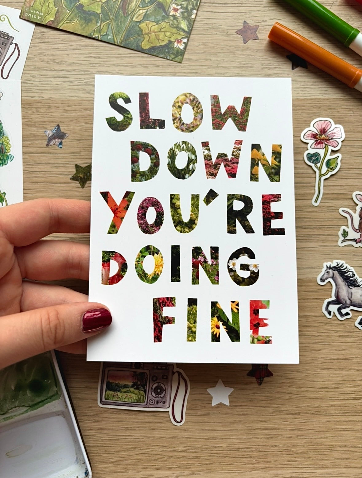 "Slow Down" A6 Postcard Print