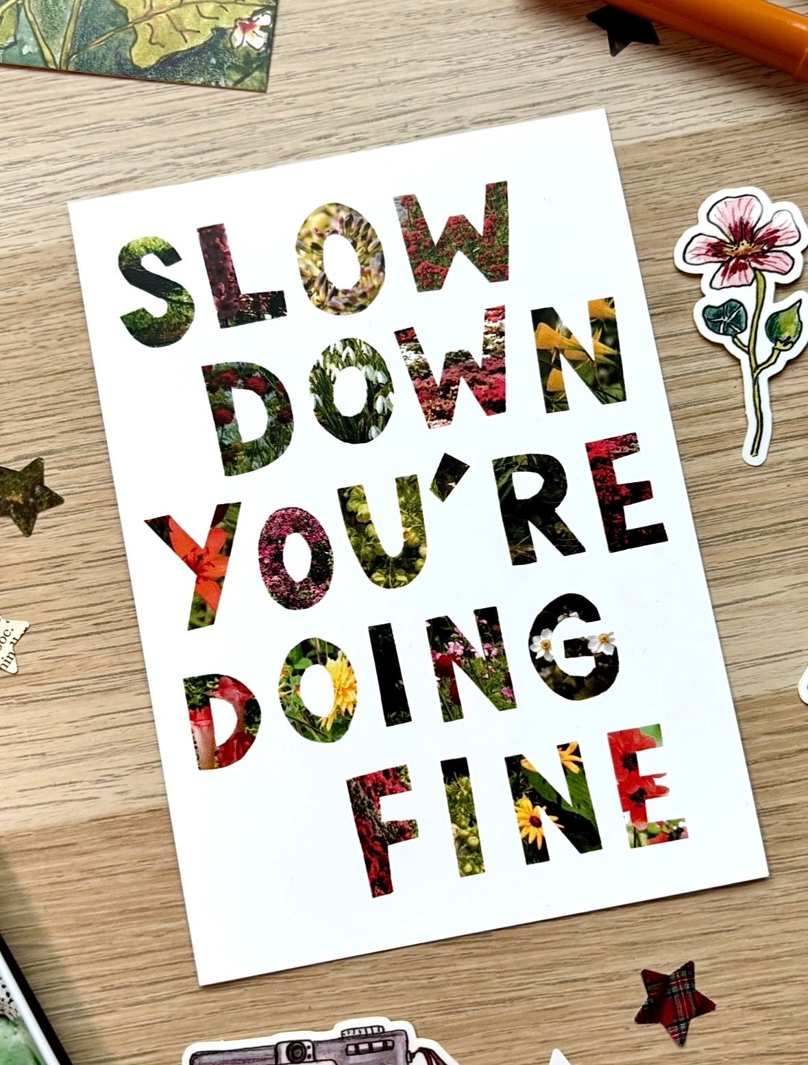 "Slow Down" A6 Postcard Print