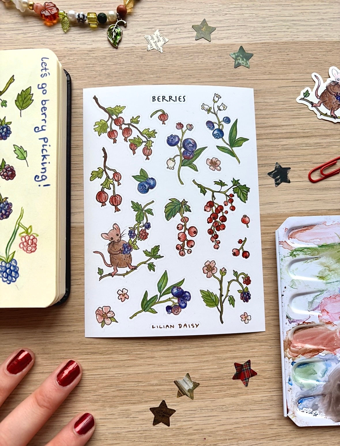 "Berries" Sticker sheet