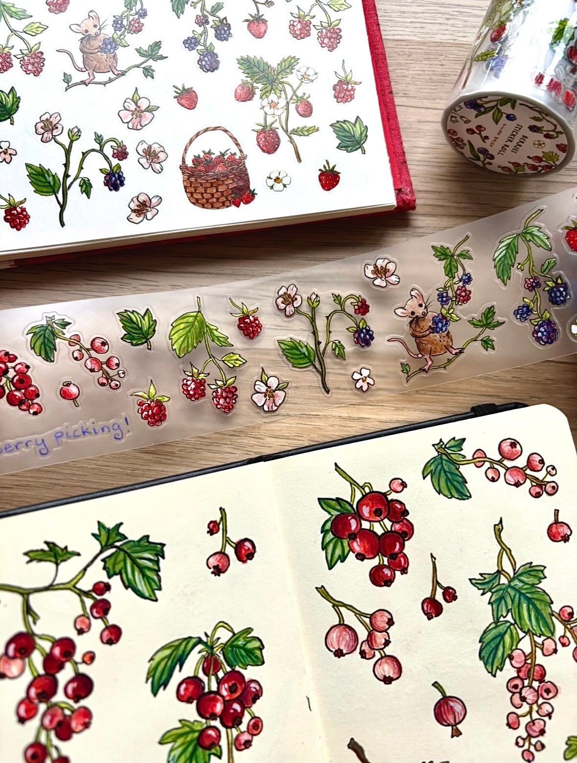 "Berries" PET Stickers