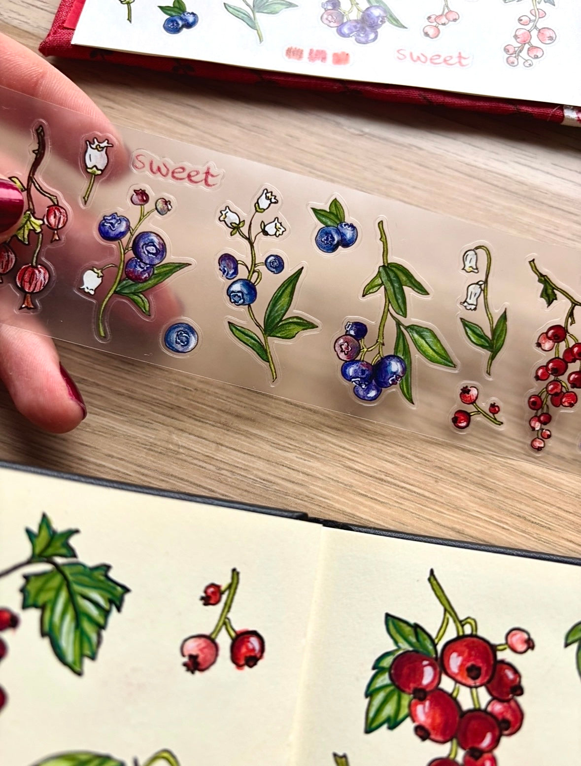 "Berries" PET Stickers