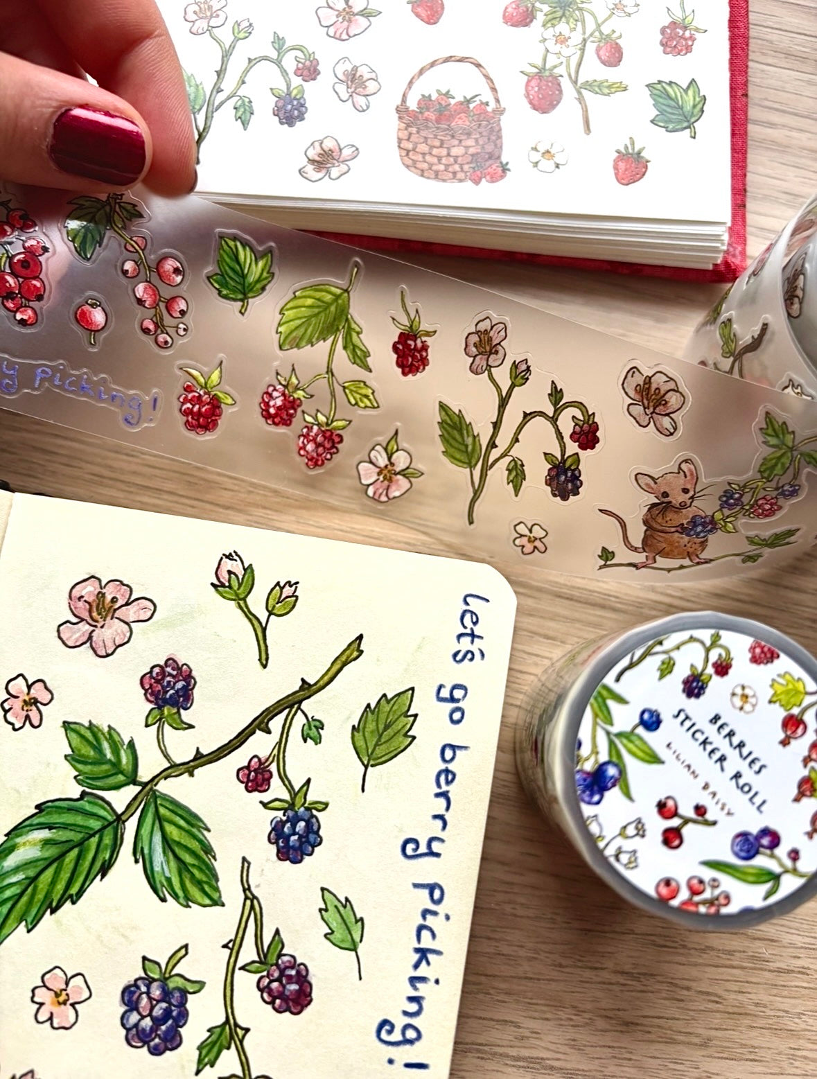 "Berries" PET Stickers
