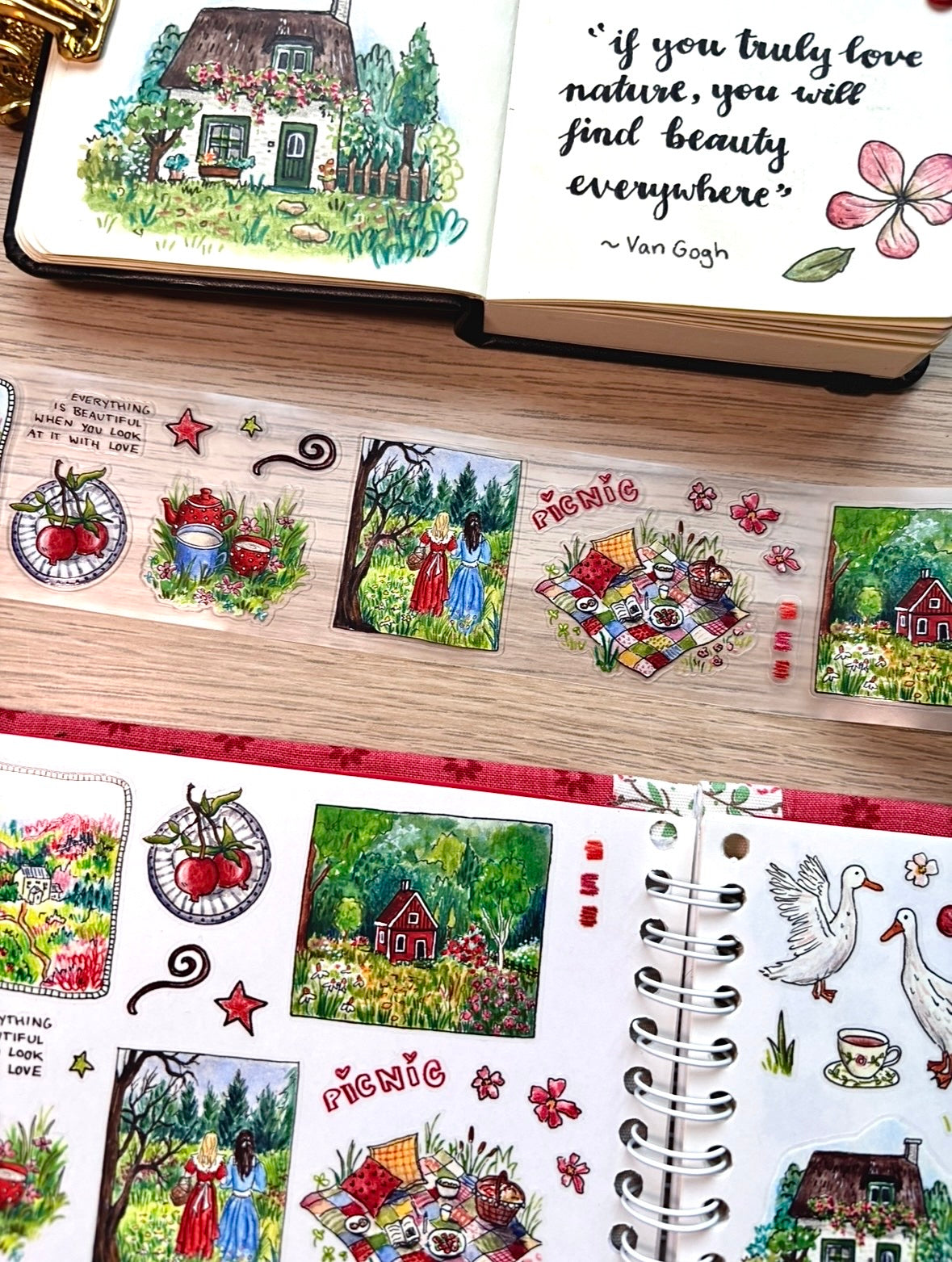 "Garden Picnic" PET Stickers