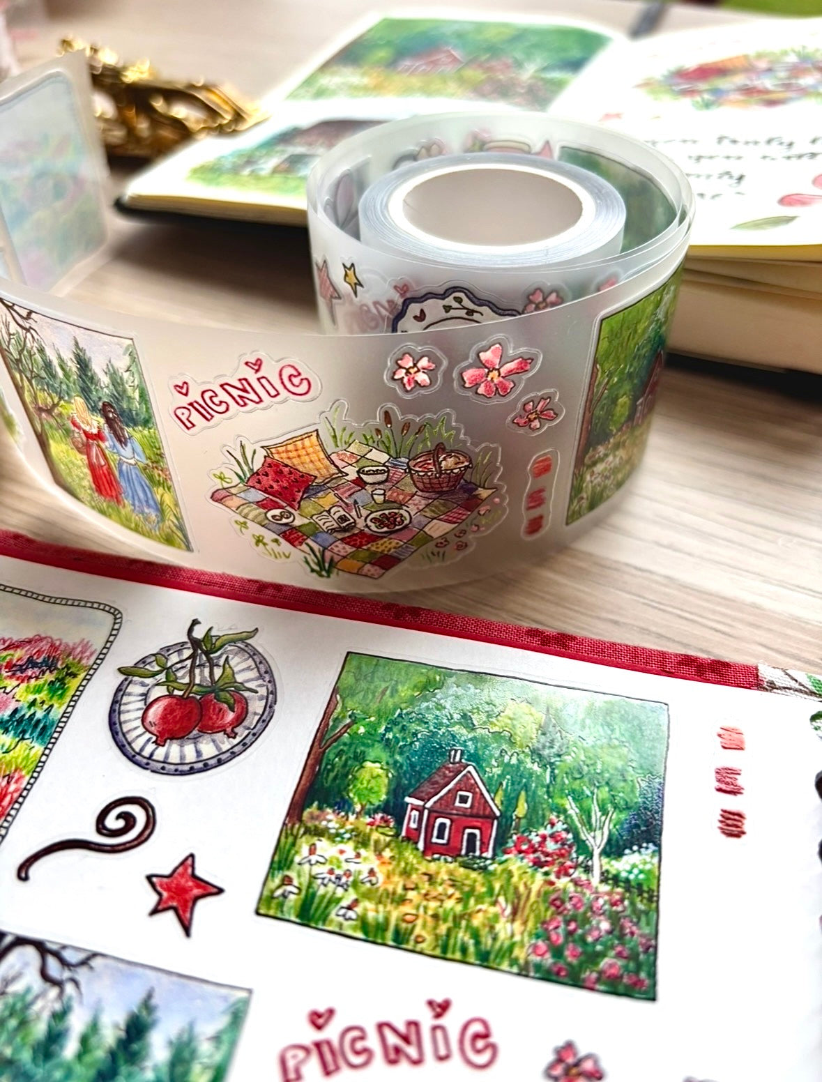 "Garden Picnic" PET Stickers