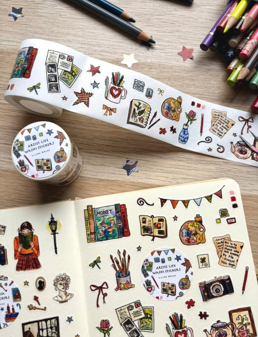 "Artist life" Washi Stickers