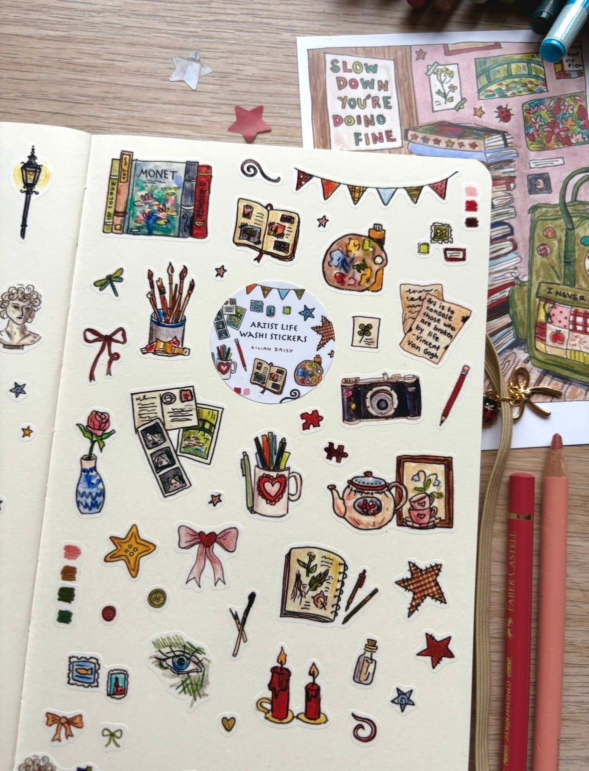 "Artist life" Washi Stickers