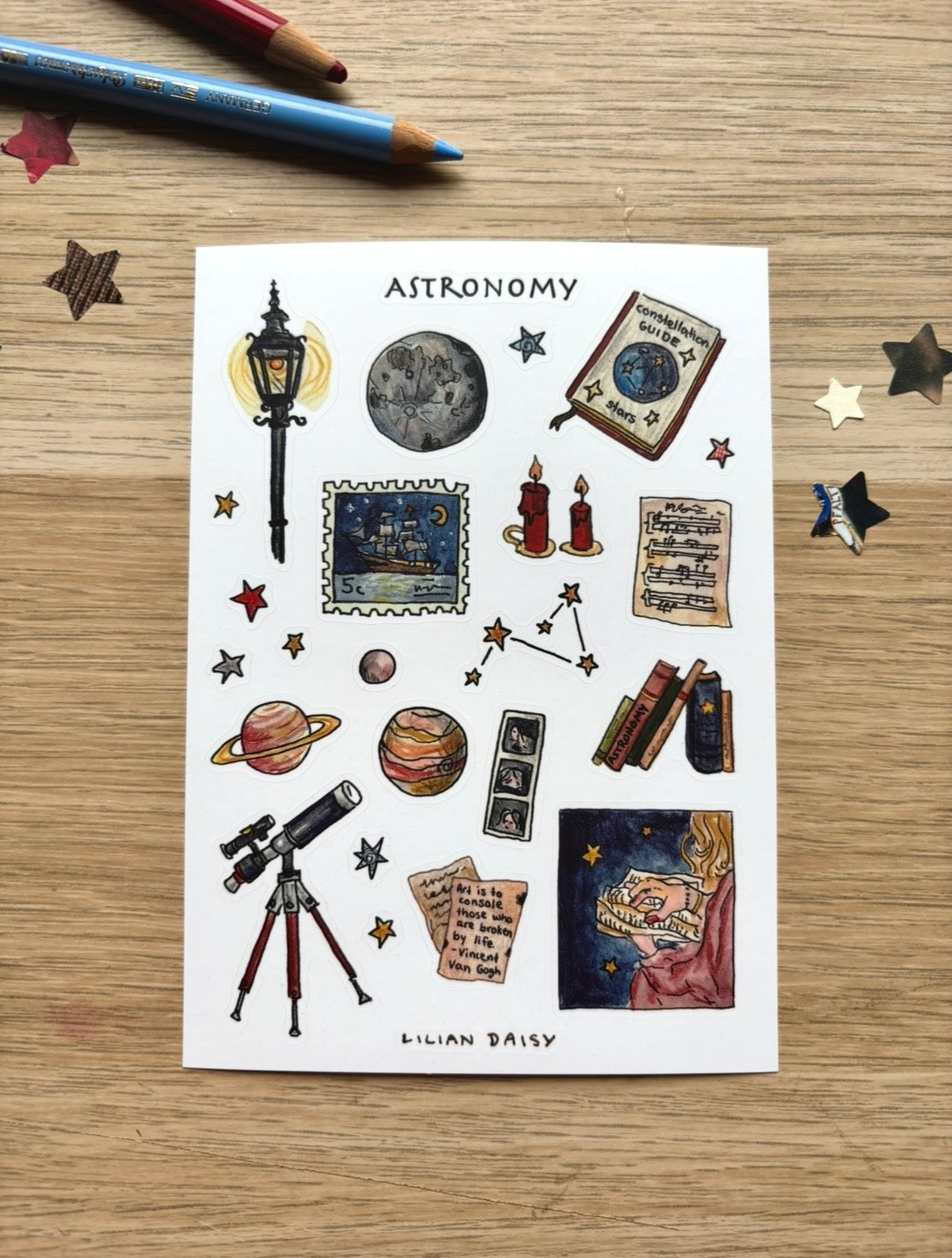 "Astronomy" Sticker sheet