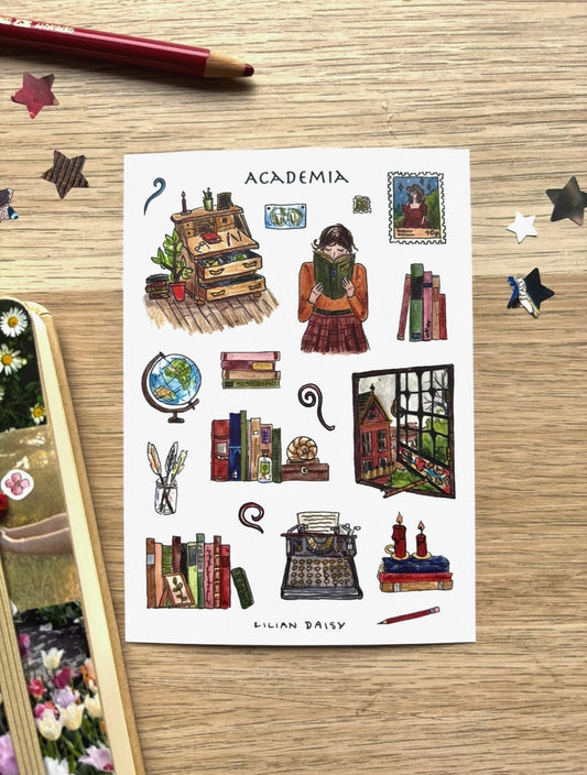 "Academia" Sticker sheet