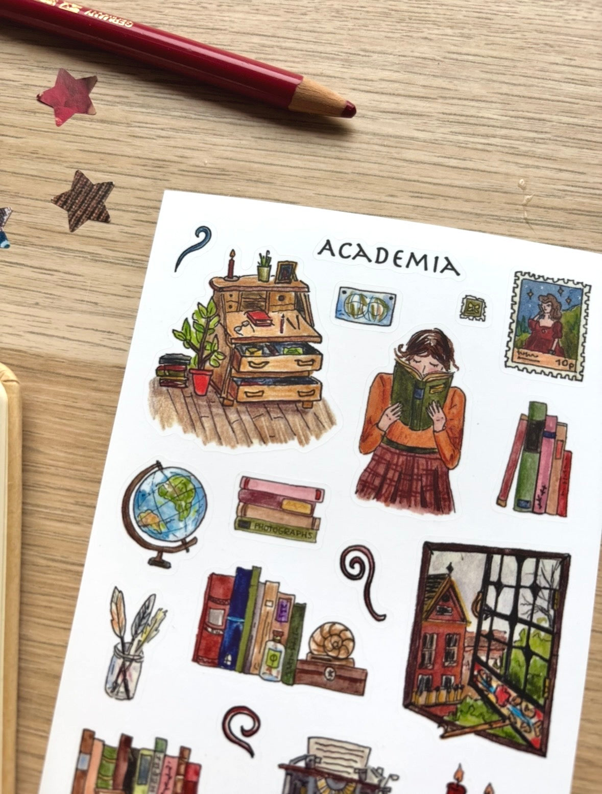 "Academia" Sticker sheet