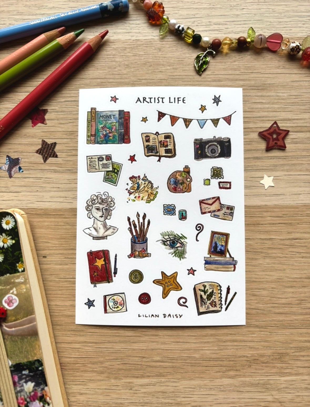 "Artist Life" Sticker sheet