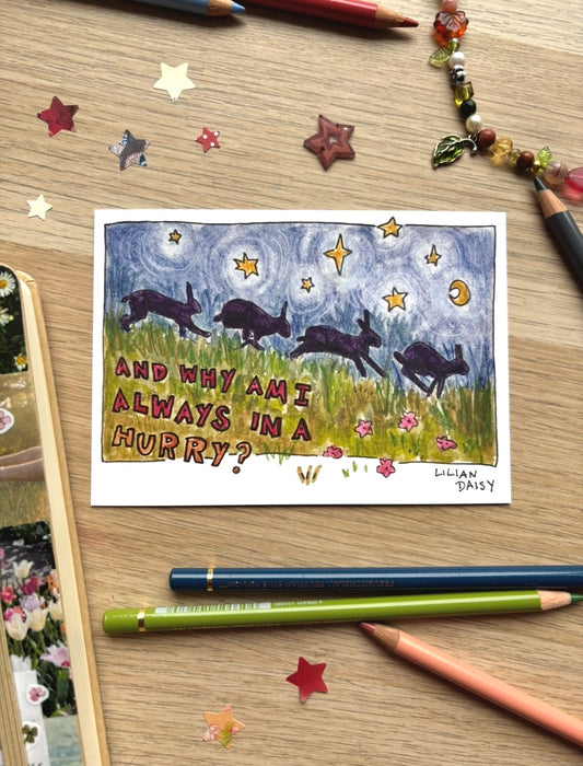 "In a hurry" A6 Postcard Print