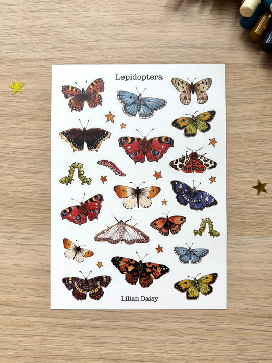 "Lepidoptera" Sticker Sheet