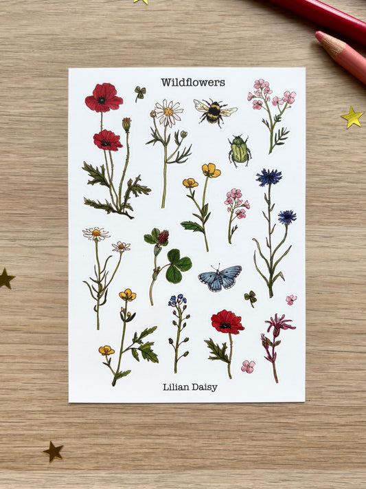 "Wildflowers" Sticker Sheet