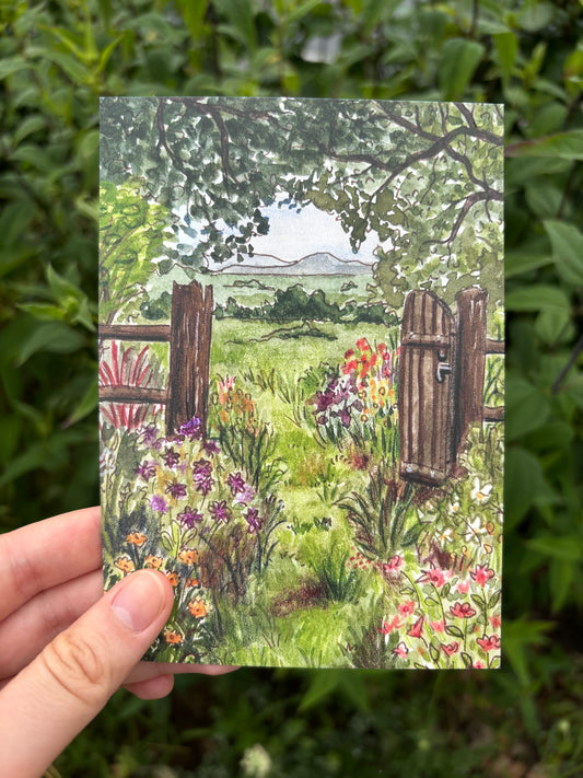 "The Garden Gate" A6 Postcard Print
